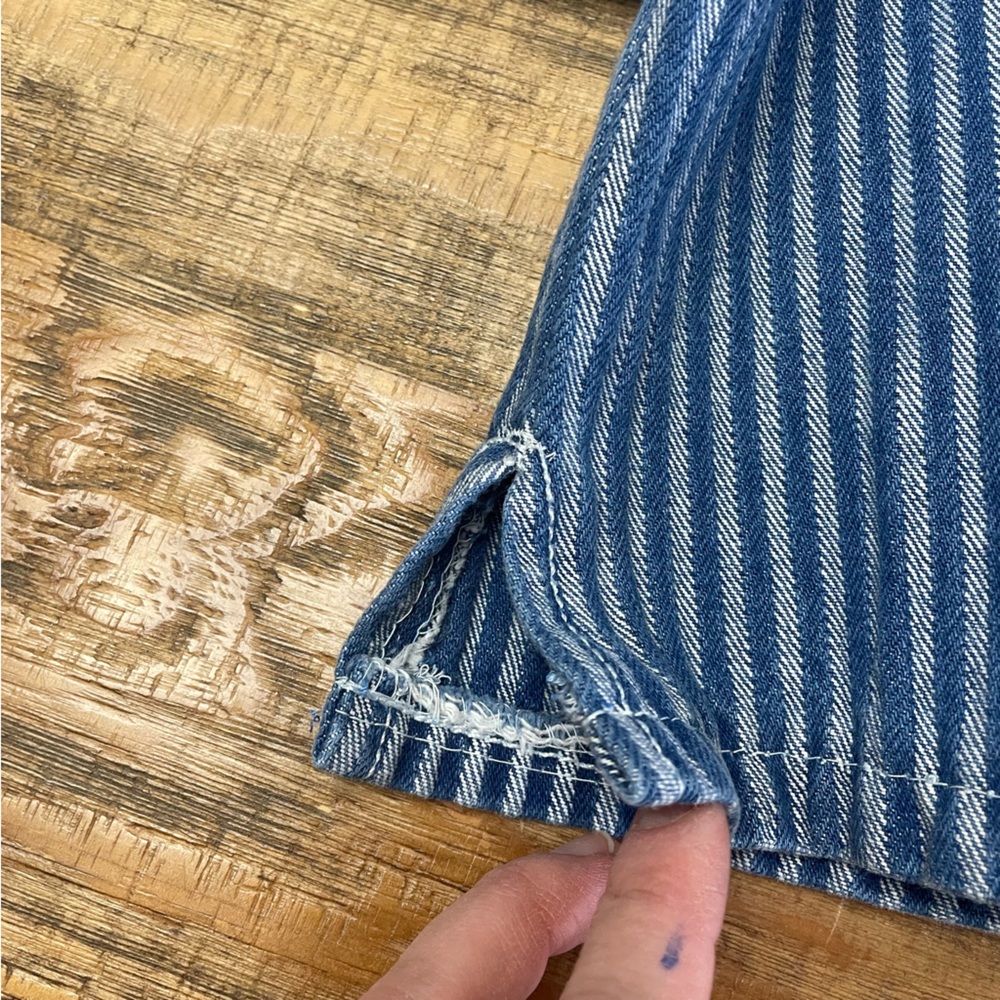 Vintage 1970’s Jeans Shades women’s size 11 striped mom jeans 100% Cotton - Picture 9 of 13